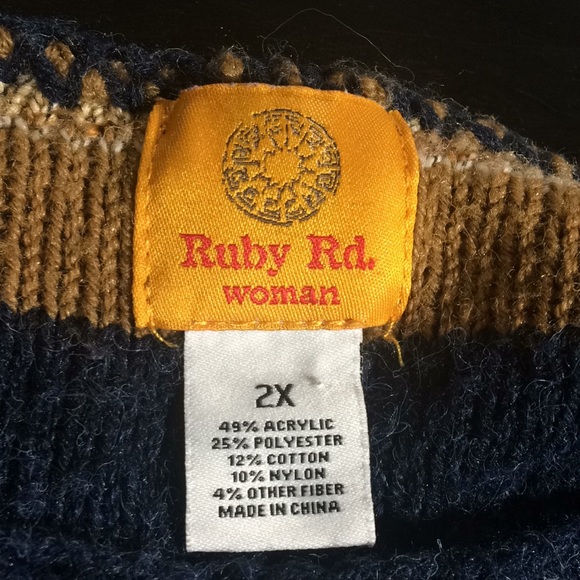 Ruby Rd Sweater Plus Size Short Sleeve - Picture 7 of 7